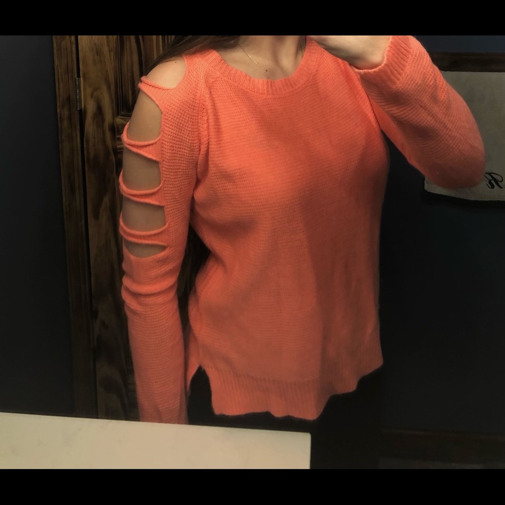 Dainty Hooligan Knit Cut Out Long Sleeve Top